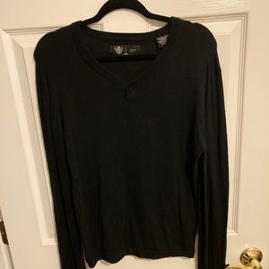 Cotton/Cashmere Lightweight Henley Sweater